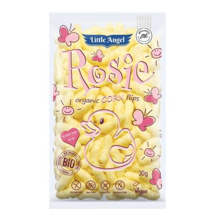 Pufuleti Bio din porumb Rosie, 30 g, Little Angel