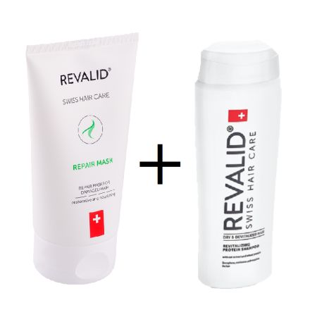 Oferta pachet Masca reparatoare 150 ml + Sampon revitalizant 250 ml, Revalid