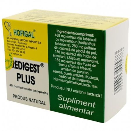 Rredigest Plus, 40 comprimate, Hofigal