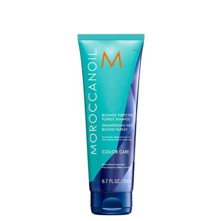 Sampon Blonde Perfecting Purple pentru par blond, 200 ml, Moroccanoil