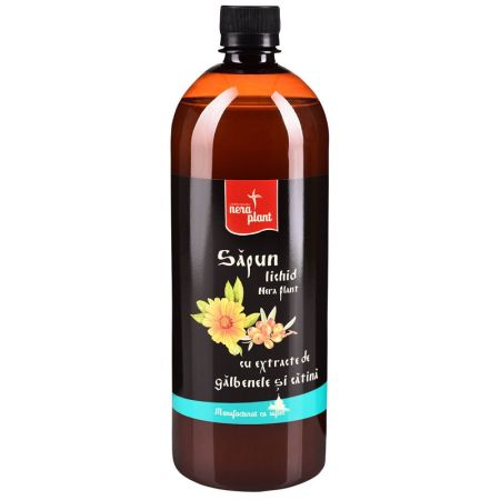 Sapun lichid cu extract de galbenele si catina, 1000 ml, Nera Plant