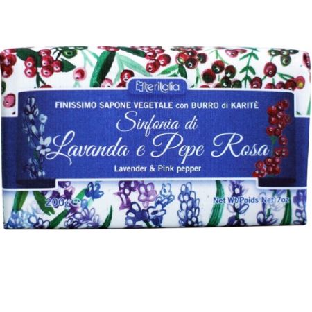 Sapun vegetal lavanda si piper roz, 200g, Iteritalia