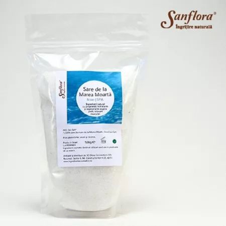 Sare de la Marea Moarta 100% pura, 500 gr, sanflora