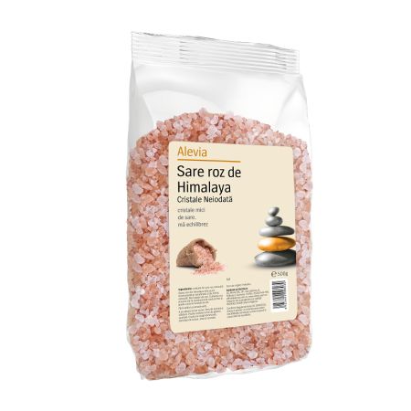 Sare Roz de Himalaya Cristale Iodata, 500g, Alevia