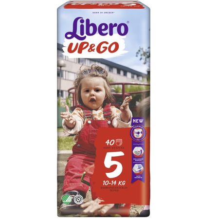 Scutece Up&Go Nr. 5, 10-14 kg, 40 bucati, Libero