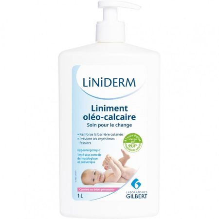 Solutie cu pompita pentru curatarea zonei scutecului Liniderm, 1000 ml, Laboratoires Gilbert