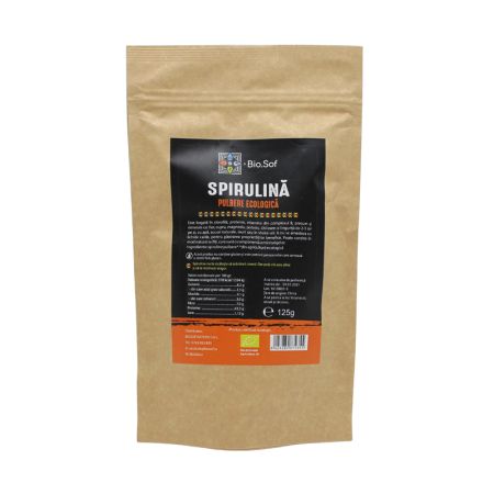 Spirulina pulbere Eco, 125gr, Biosof