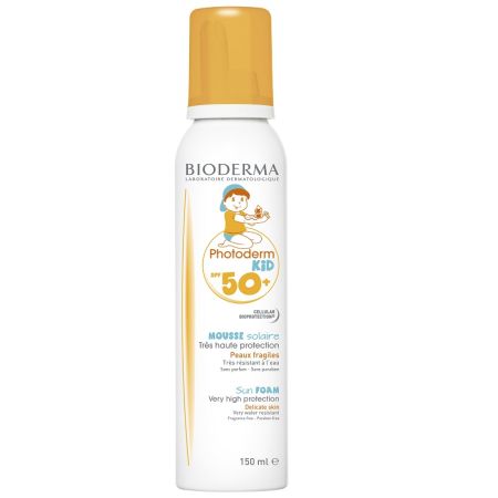 Spuma pentru protectie solara Photoderm Kid SPF 50+, 150 ml, Bioderma