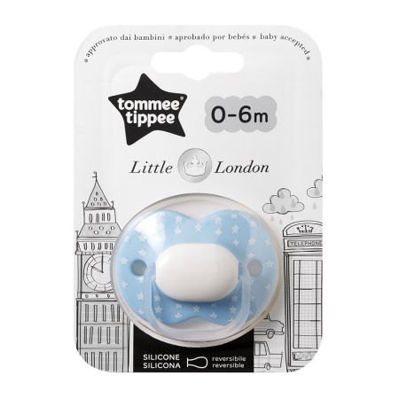 Suzeta ortodontica Little London Baieti, 0-6 luni, 1 buc, TT0154, Tommee Tippee