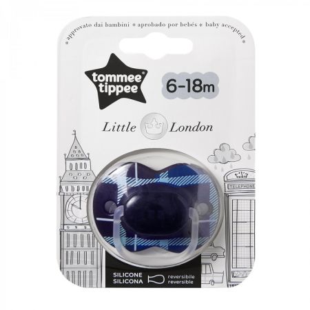 Suzeta ortodontica Little London Baieti, 6-18 luni, Tommee Tippee