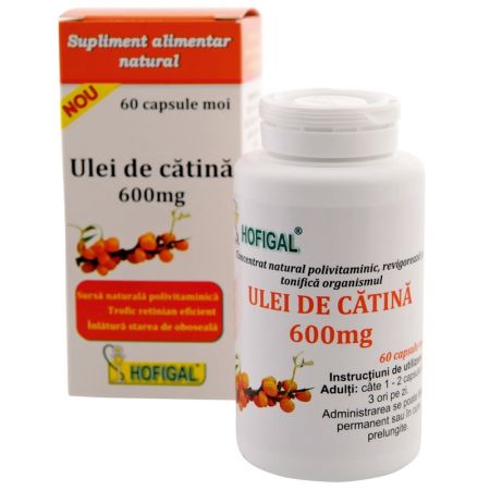 Ulei de catina, 600mg, 60 capsule, Hofigal