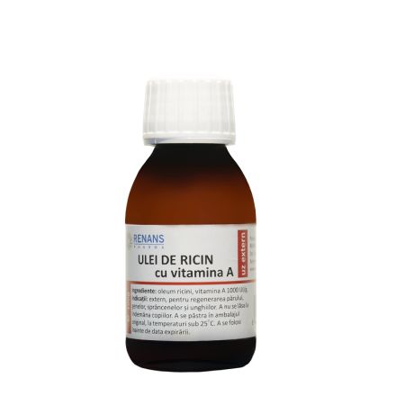 Ulei de ricin cu vitamina A, 100 g, Renans