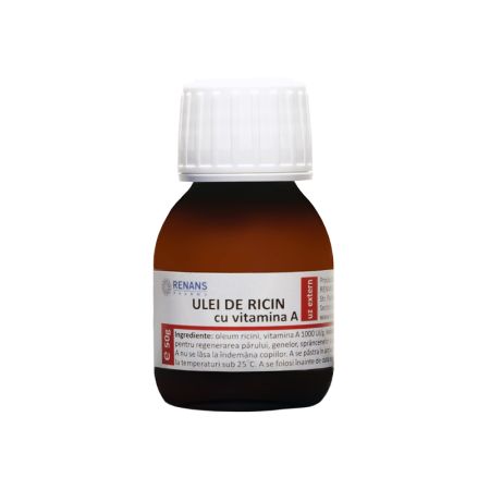 Ulei de ricin cu vitamina A, 50g, Renans 