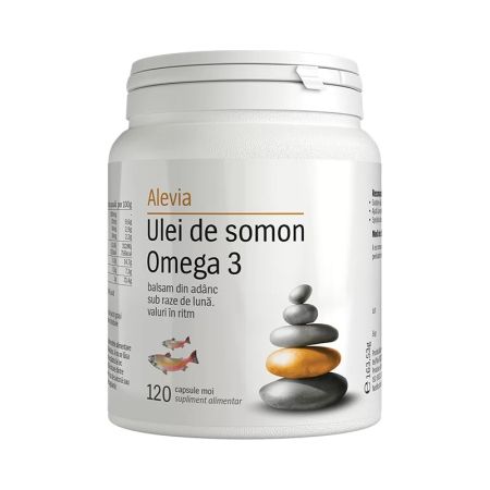 Ulei de somon cu Omega 3, 120 capsule, Alevia