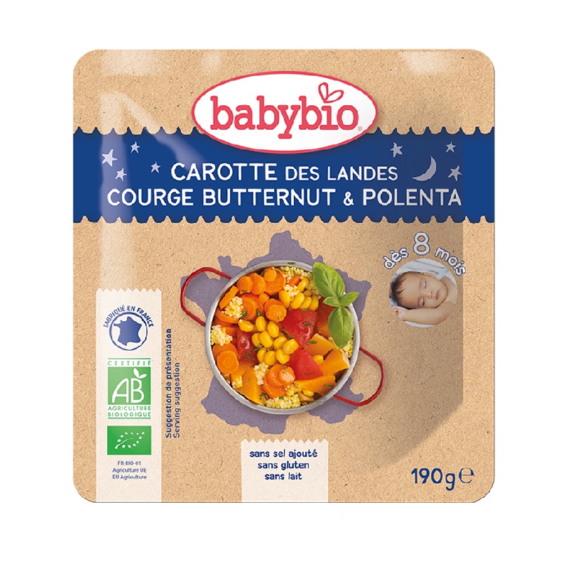 Meniu piure de legume si mamaliga, 190 gr, Babybio