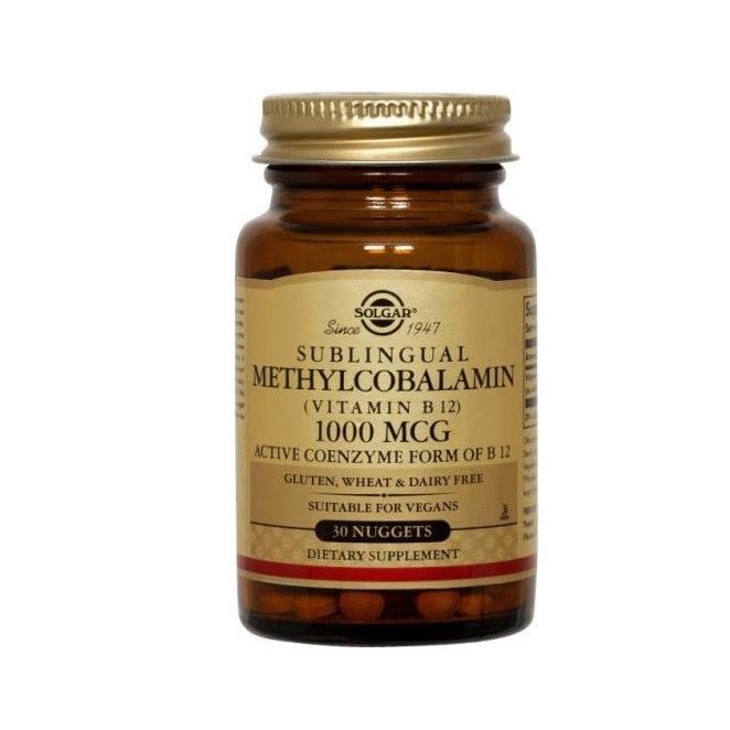 Metilcobalamina Vitamina B12 1000 μg, 30 tablete, Solgar