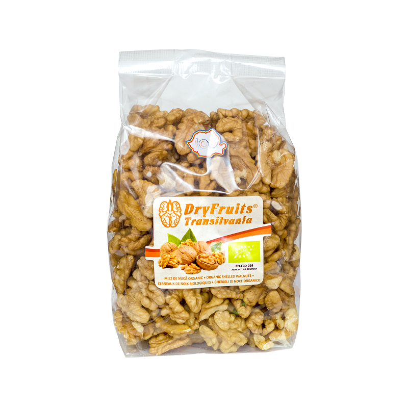 Miez de nuca ecologic, 200 gr, Dry Fruits Transilvania