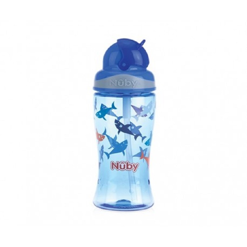 Pahar cu pai flip-it din Tiran, +3 ani, 360 ml, Nuby