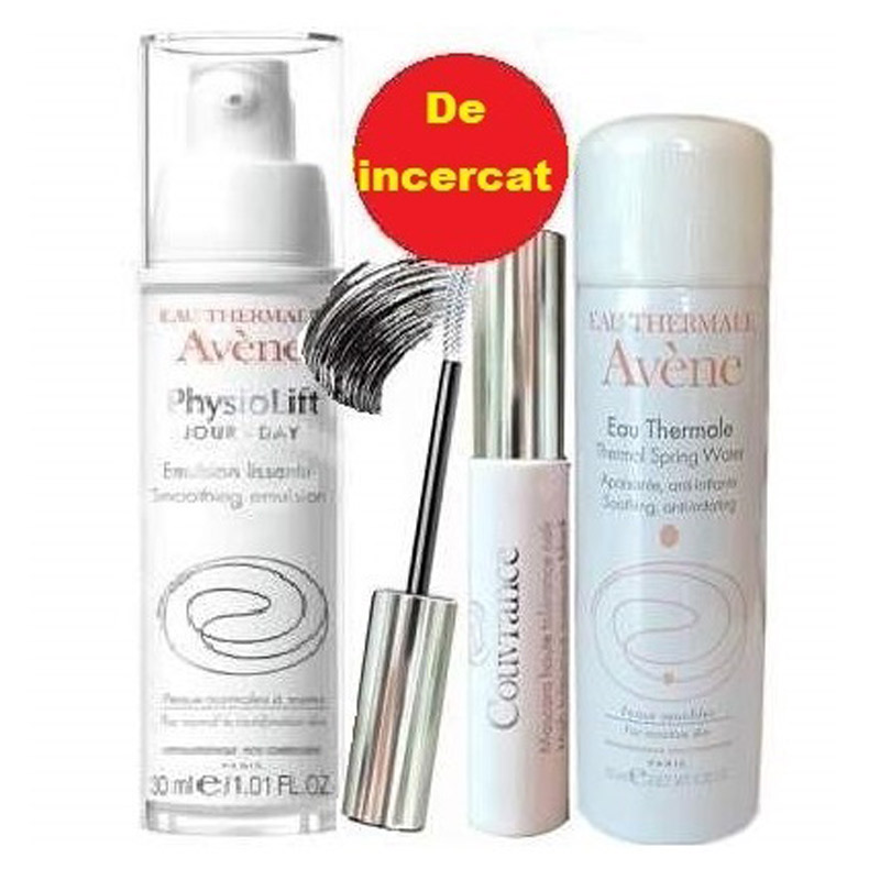 Oferta Pachet Physiolift emulsie anti-imbatranire, apa termala si rimel Couvrance, Avene