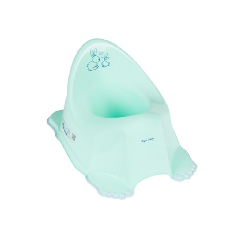 Olita anti-derapanta Little Bunnies Verde Menta, Tega Baby