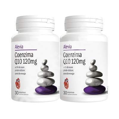 Pachet Coenzima Q10 120mg, 30 comprimate (1+1), Alevia