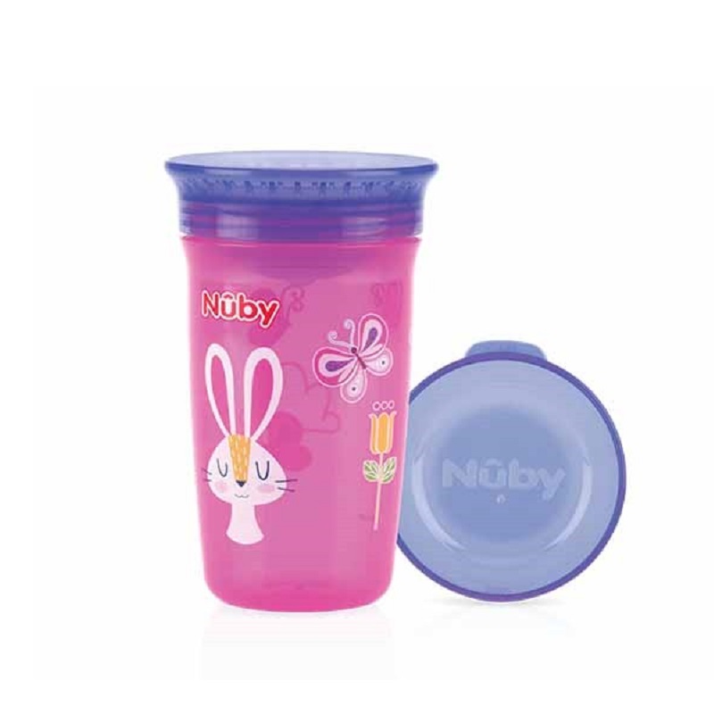 Pahar Stop Picatura 360 grade Wonder Cup, +6 luni, 300 ml, Nuby