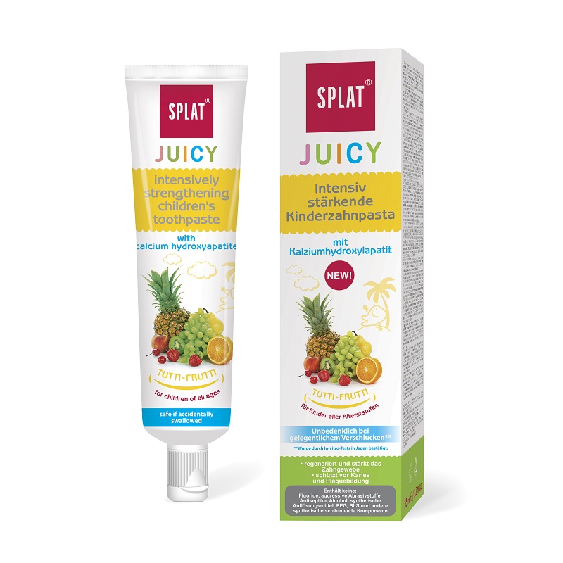 Pasta de dinti pentru copii, Juicy Tutti Frutti, 35 ml, Splat