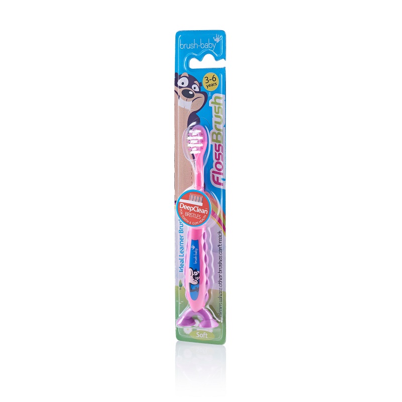 Periuta de dinti Soft Flossbrush, 3-6 ani, Brush Baby