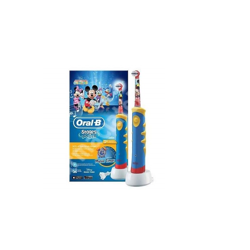 Periuta electrica pentru copii Mickey, Braun, D10-513, Oral-B