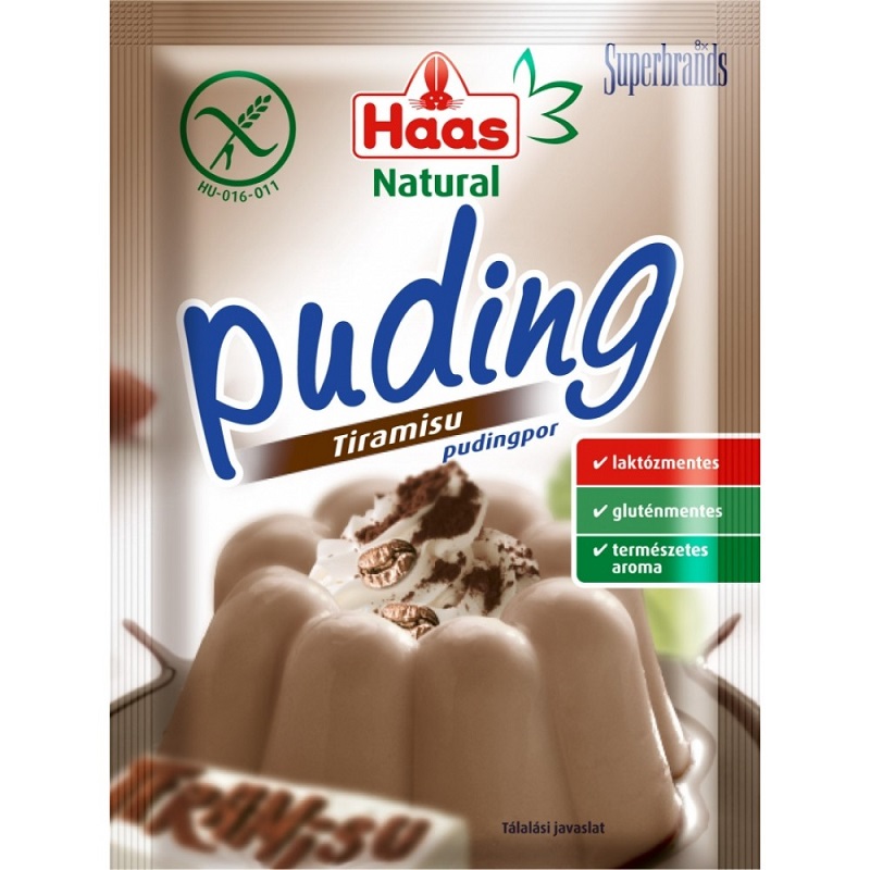 Praf de budinca fara gluten Tiramisu, 40 g, Haas Natural