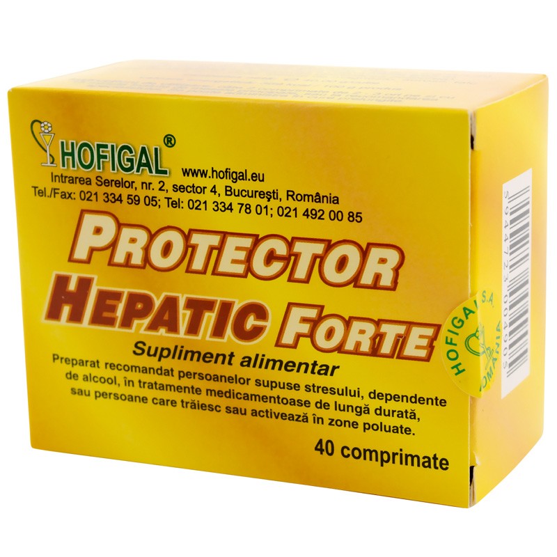 Protector hepatic Forte, 40 comprimate, Hofigal