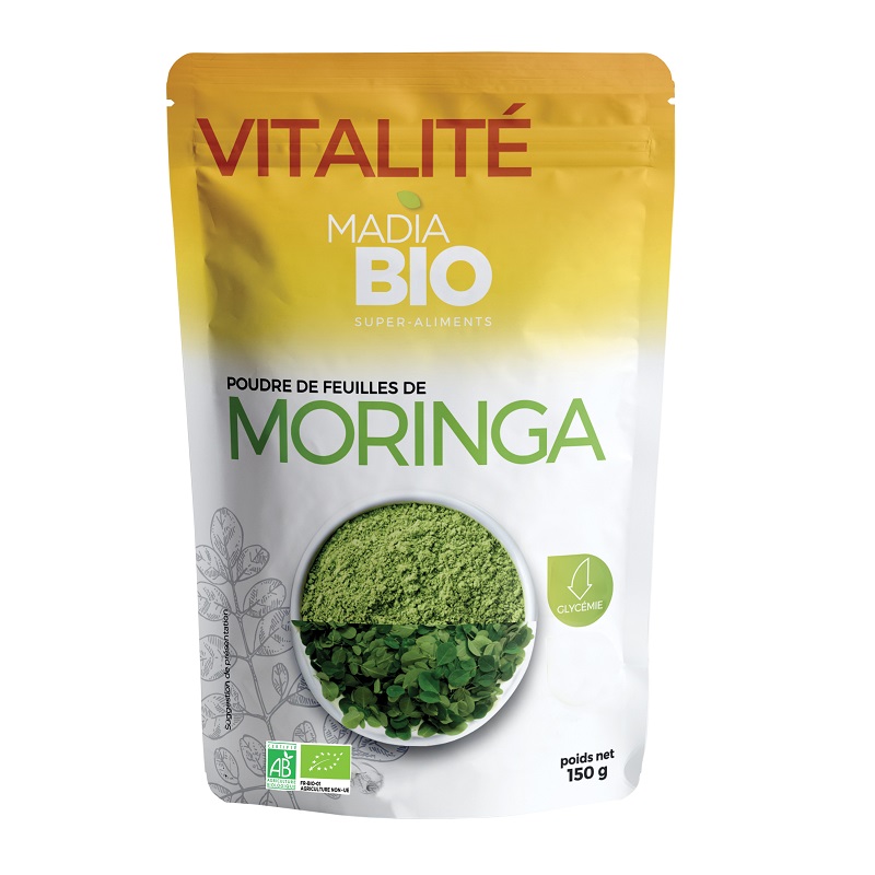 Pudra de moringa, 150 gr, Madia Bio