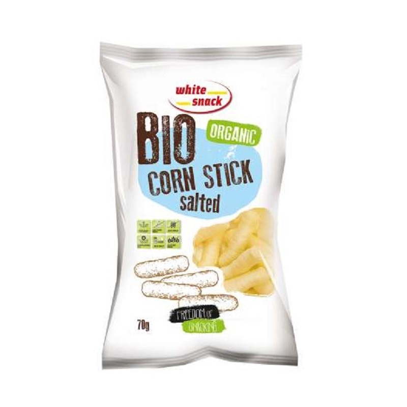 Pufuleti din porumb Bio fara gluten, 70 g, White Snack