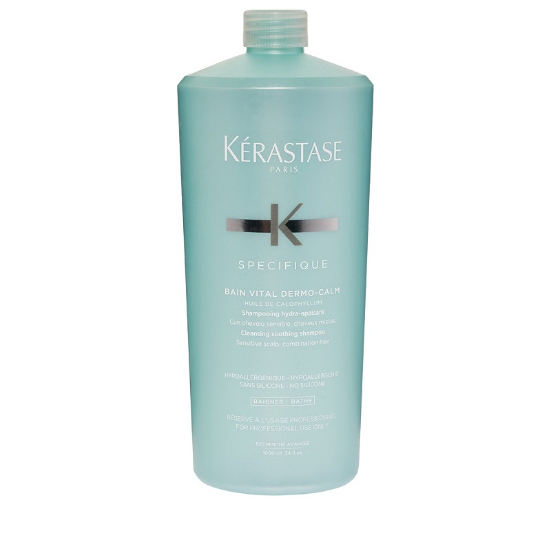 Sampon cu efect calmant pentru piele sensibila Specifique Bain Vital Dermo-Calm, 1000 ml, Kerastase