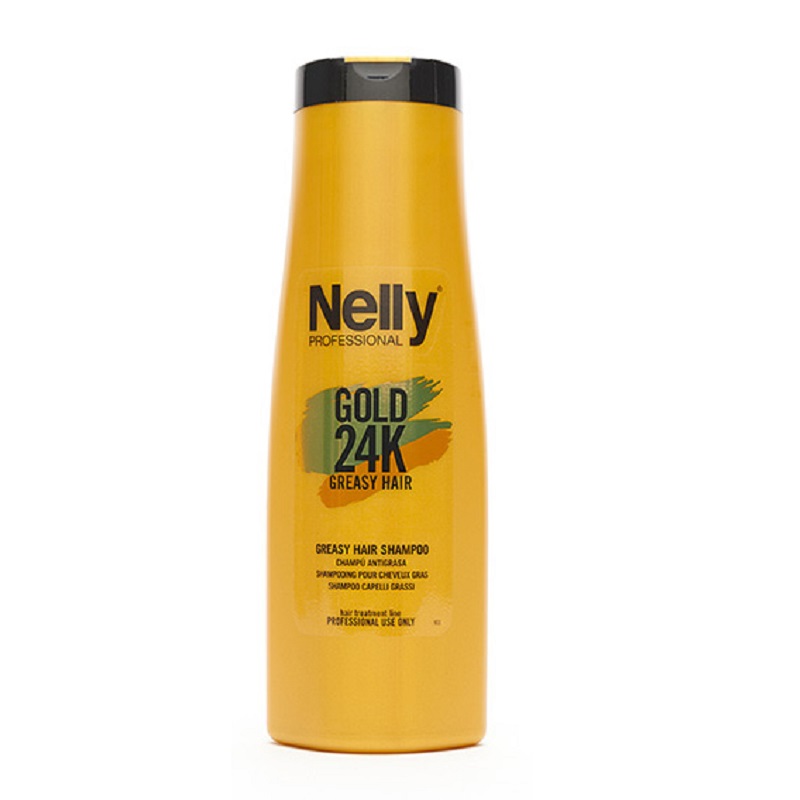 Sampon pentru par gras Gold 24K, 400 ml, Nelly Professional