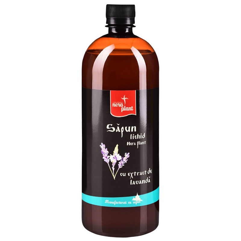 Sapun lichid cu extract de lavanda, 1000 ml, Nera Plant