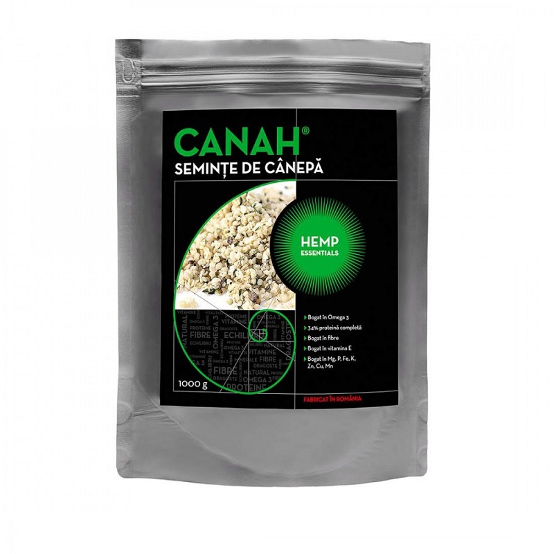 Seminte decorticate de canepa, 1000 g, Canah