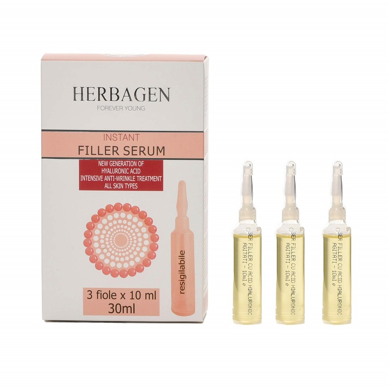 Ser instant Filler cu microsfere de acid hialuronic, 30 ml, 3x filole x 10ml , Herbagen