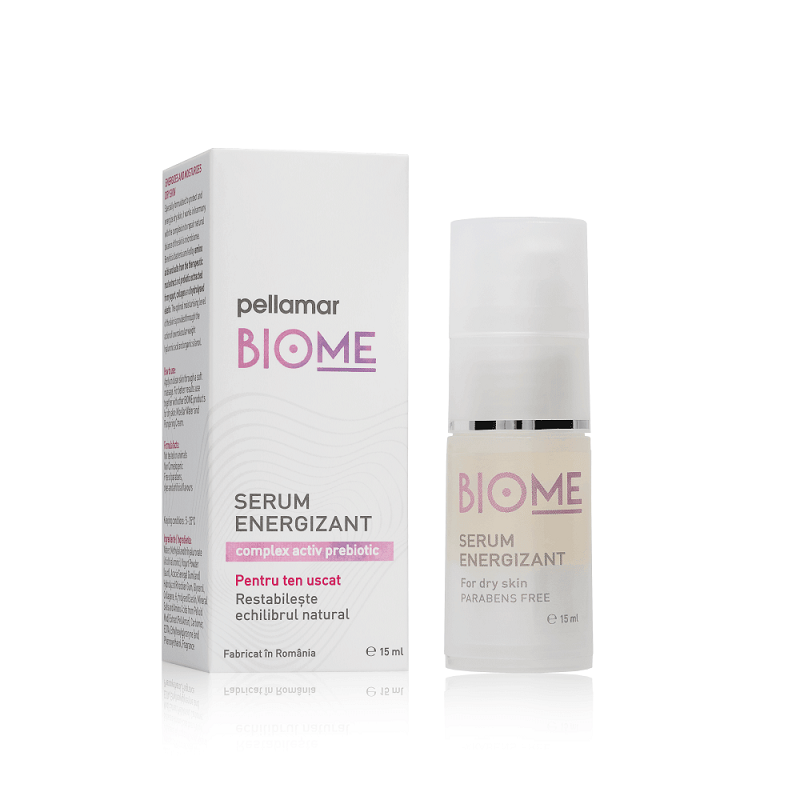 Serum energizant pentru ten uscat Biome, 15 ml, Pellamar