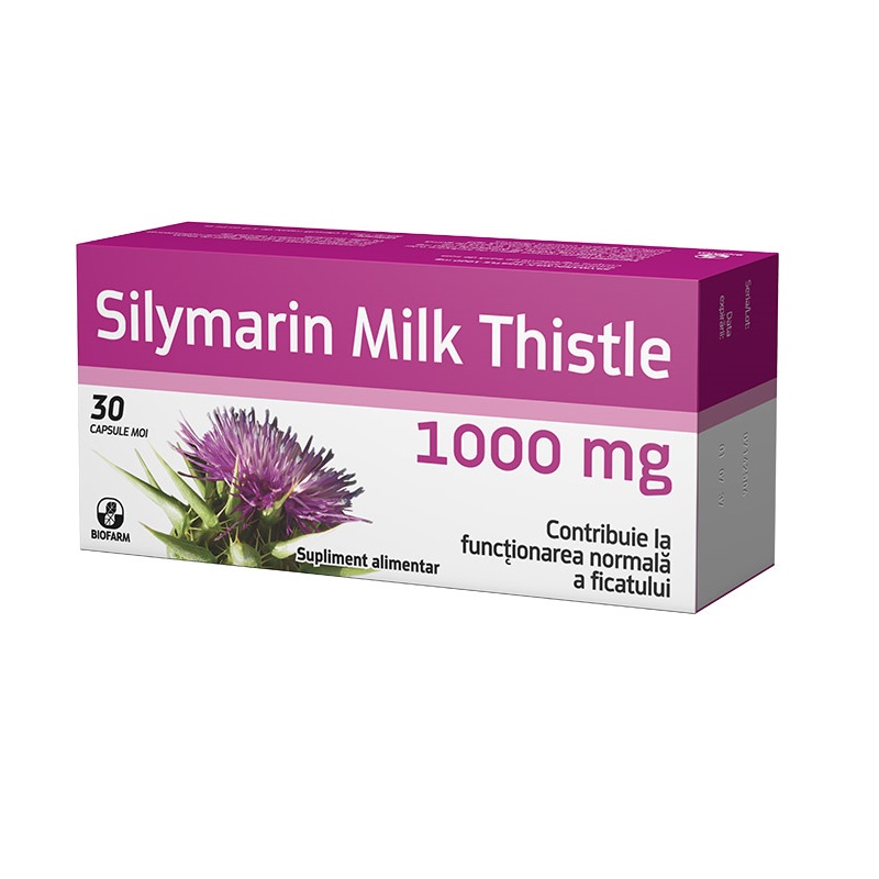 Silymarin Milk Thistle 1000 mg, 30 capsule, Biofarm