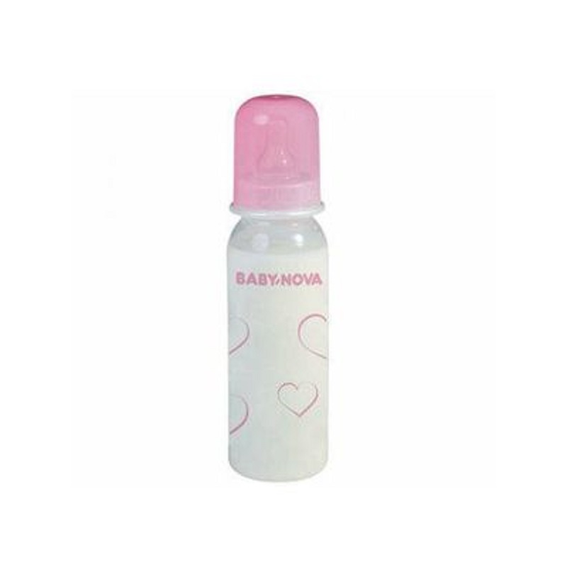 Biberon, PP, Rose, +0 luni, 250ml, Baby Nova