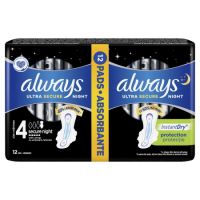 Absorbante Duo Pack Ultra Secure Night, Marimea 4, 12 bucati, Always