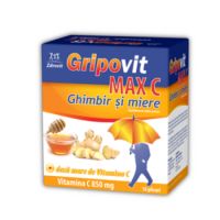 Gripovit Max C ghimbir si miere, 10 plicuri, Zdrovit