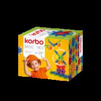 Joc educativ Basic Gandeste, Construieste si Roteste, 90 piese, Korbo