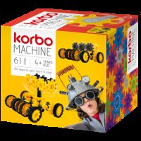 Joc educativ Machine, Gandeste, Construieste si Roteste, 61 piese, Korbo