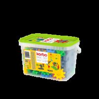 Joc educativ Basic, Gandeste, Construieste si Roteste, 120 piese, Korbo