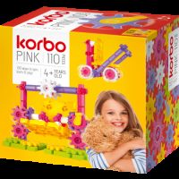 Joc educativ Pink, Gandeste, Construieate si Roteste, 110 piese, Korbo