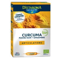 Articulatii sanatoase turmeric, piper negru si ghimbir, 20 x10 ml, DietAroma