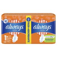 Absorbante Duo Pack Normal, Marimea 1, 18 bucati, Always