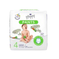 Scutece Pants Maxi, Nr.4, 8-14 kg, 24 bucati, Happy